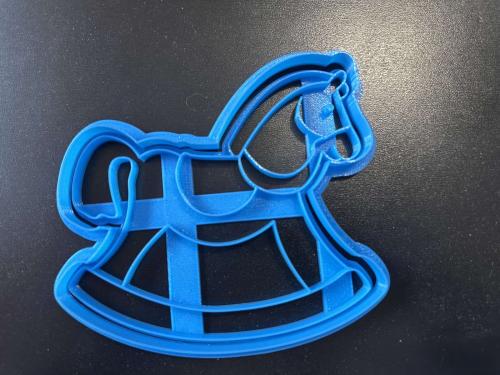 Вирубка пластик Лошадка качалка з відбитком